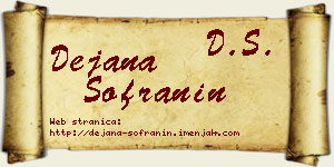 Dejana Sofranin vizit kartica